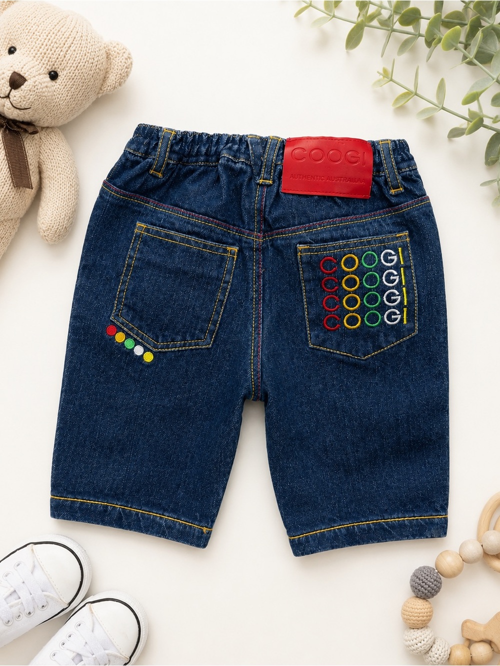 Coogi Kids Dark Wash Denim Jeans Embroidered Logo 3-6 Months Vintage Style